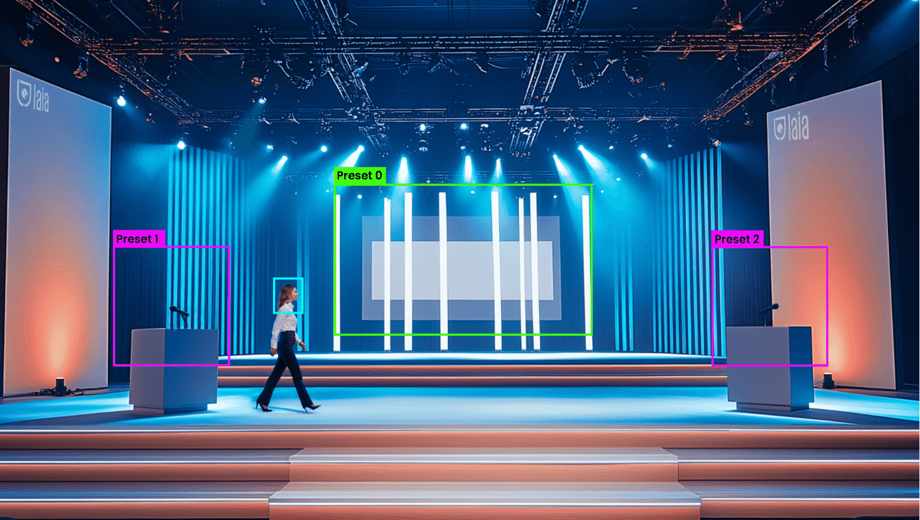 La cámara Broadcaster 4K AI es una cámara PTZ para videoconferencias y eventos que incluye el tracking híbrido que define hasta 4 áreas en el espacio de grabación.