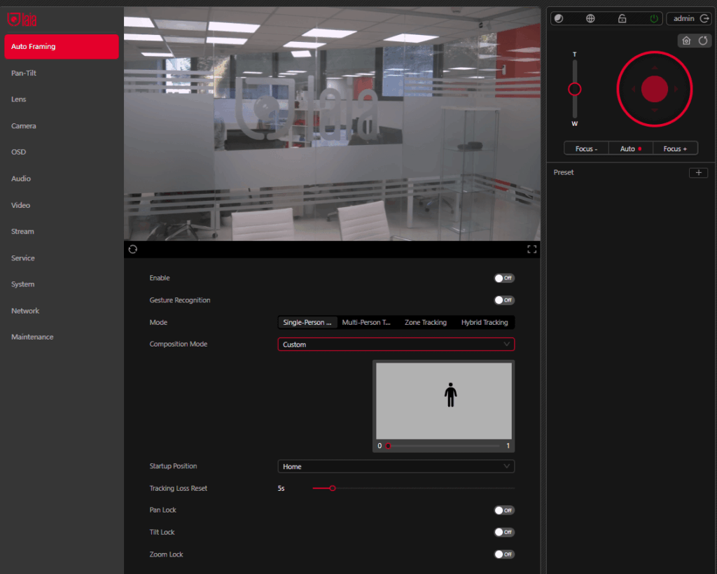 Interfaz web Broadcaster Pro 25X Fiber